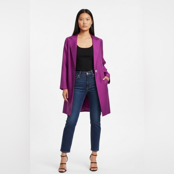 Mariko Silk Jacket in Dark Magenta Size L - Picture 2 of 10